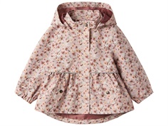 Name It transitional jacket pale mauve with floral print